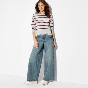 Women's Low-Rise Ultra Wide Leg Jeans - Wild Fable Light Wash 14